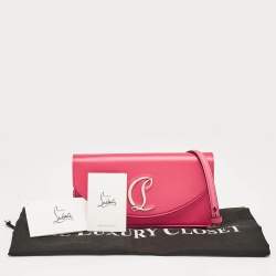Christian Louboutin Pink Satin Loubi154 Clutch Bag