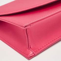 Christian Louboutin Pink Satin Loubi154 Clutch Bag