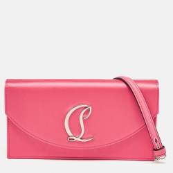 Christian Louboutin Pink Satin Loubi154 Clutch Bag