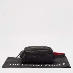 Christian Louboutin Black Textured Rubber Blaster Toiletry Pouch