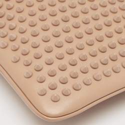 Christian Louboutin Beige Leather Spike Clutch Bag