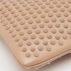 Christian Louboutin Beige Leather Spike Clutch Bag