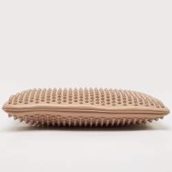 Christian Louboutin Beige Leather Spike Clutch Bag