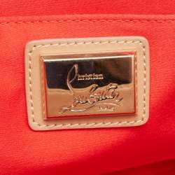 Christian Louboutin Beige Leather Spike Clutch Bag