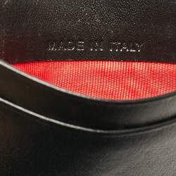 Christian Louboutin Black Leather Spike Kios Card Holder