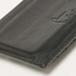 Christian Louboutin Black Leather Spike Kios Card Holder