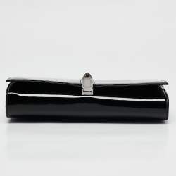 Christian Louboutin Black Patent Leather Catalina Clutch
