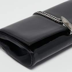 Christian Louboutin Black Patent Leather Catalina Clutch