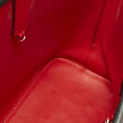 Pre Owned Christian Louboutin Black/Red Patent and Leather Cabata Love Tote