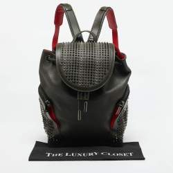 Christian Louboutin Olive Green/BlackLeather and Rubber Explorafunk Backpack