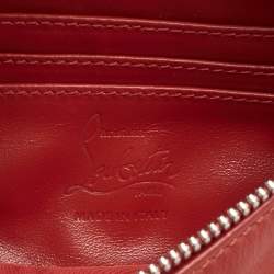 Christian Louboutin Red/Black Leather and Mesh Marie Jane Waist Bag