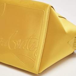 Christian Louboutin Yellow Satin Cabachic Bucket Bag