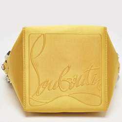Christian Louboutin Yellow Satin Cabachic Bucket Bag