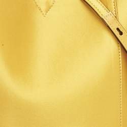 Christian Louboutin Yellow Satin Cabachic Bucket Bag