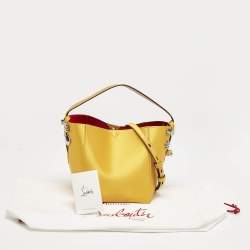 Christian Louboutin Yellow Satin Cabachic Bucket Bag