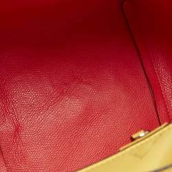 Christian Louboutin Yellow Satin Cabachic Bucket Bag