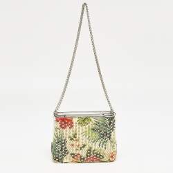 Christian Louboutin Multicolor Printed Patent Leather Triloubi Chain Shoulder Bag
