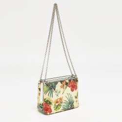 Christian Louboutin Multicolor Printed Patent Leather Triloubi Chain Shoulder Bag