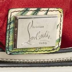 Christian Louboutin Multicolor Printed Patent Leather Triloubi Chain Shoulder Bag