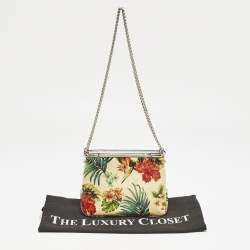 Christian Louboutin Multicolor Printed Patent Leather Triloubi Chain Shoulder Bag