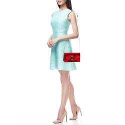Christian Louboutin Red Patent Leather Loubi54 Clutch