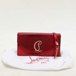 Christian Louboutin Red Patent Leather Loubi54 Clutch