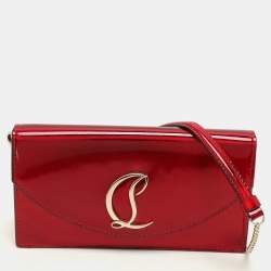 Christian Louboutin Red Patent Leather Loubi54 Clutch