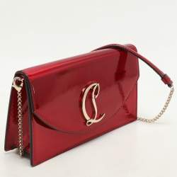Christian Louboutin Red Patent Leather Loubi54 Clutch