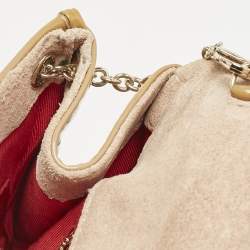 Christian Louboutin Beige Patent Leather Riviera Chain Clutch