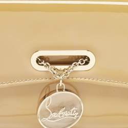 Christian Louboutin Beige Patent Leather Riviera Chain Clutch