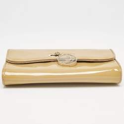 Christian Louboutin Beige Patent Leather Riviera Chain Clutch