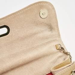 Christian Louboutin Beige Patent Leather Riviera Chain Clutch
