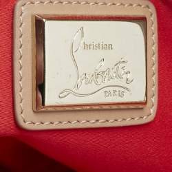 Christian Louboutin Beige Leather Spiked Strap Pouch