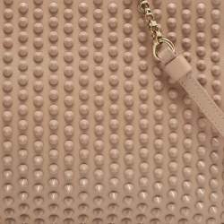 Christian Louboutin Beige Leather Spiked Strap Pouch