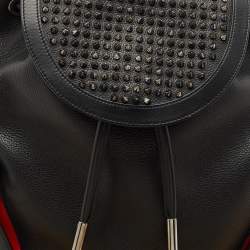 Christian Louboutin Black Leather and Rubber Explorafunk Backpack