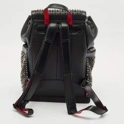 Christian Louboutin Black Leather and Rubber Explorafunk Backpack