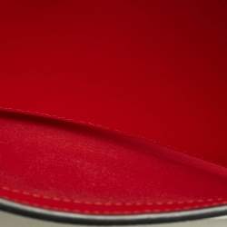 Christian Louboutin White Leather Paloma Studded Chain Clutch