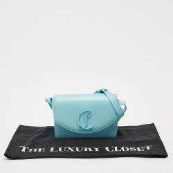 Christian Louboutin Light Blue Leather Small Loubi54 Shoulder Bag