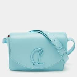 Christian Louboutin Light Blue Leather Small Loubi54 Shoulder Bag