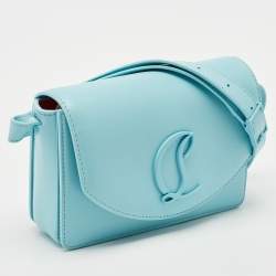 Christian Louboutin Light Blue Leather Small Loubi54 Shoulder Bag