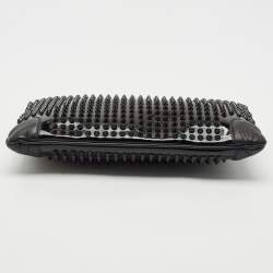 Christian Louboutin Black Patent and Leather Ruby Spike Clutch