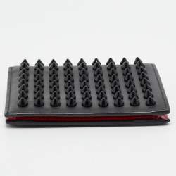 Christian Louboutin Black Leather Spikes Paros Wallet