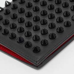 Christian Louboutin Black Leather Spikes Paros Wallet