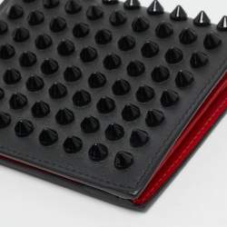 Christian Louboutin Black Leather Spikes Paros Wallet