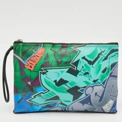 Christian Louboutin Multicolor Leather Graffiti Kalou Pouch 