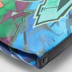 Christian Louboutin Multicolor Leather Graffiti Kalou Pouch 