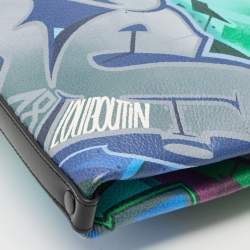 Christian Louboutin Multicolor Leather Graffiti Kalou Pouch 