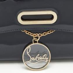Christian Louboutin Dark Blue Patent Leather Riviera Chain Clutch