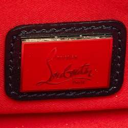 Christian Louboutin Dark Blue Patent Leather Riviera Chain Clutch