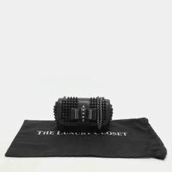 Christian Louboutin Black Leather Mini Spiked Sweet Charity Crossbody Bag